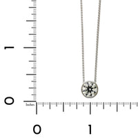 18K White Gold Bezel Set Diamond Pendant