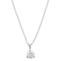 14K White Gold Diamond Pendant