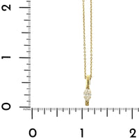 14K Yellow Gold Marquise Diamond Pendant