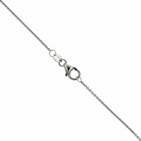 18K White Gold Ruby Diamond Halo Necklace, 18k white gold, Long's Jewelers