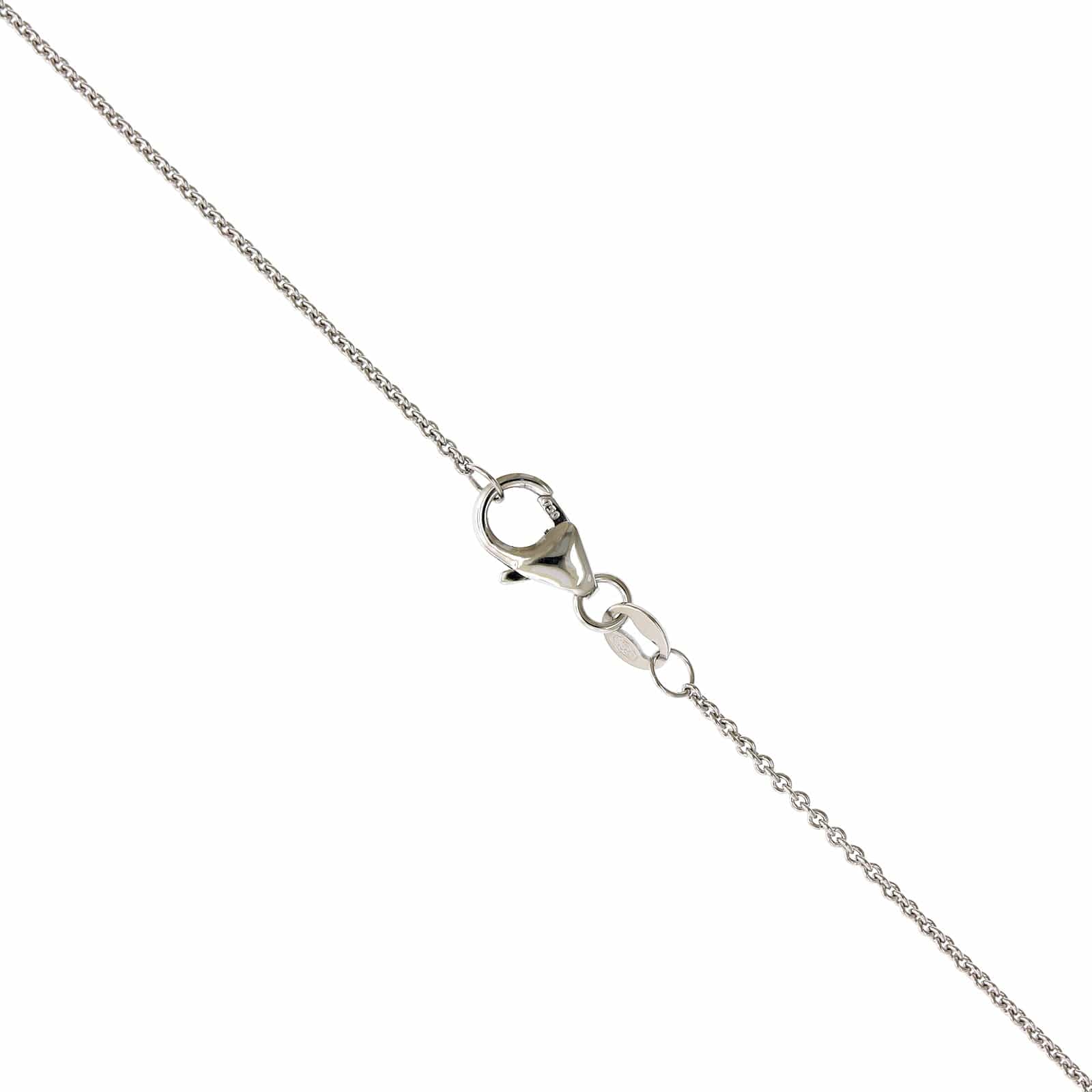 18K White Gold Pear Shape Ruby Diamond Halo Pendant