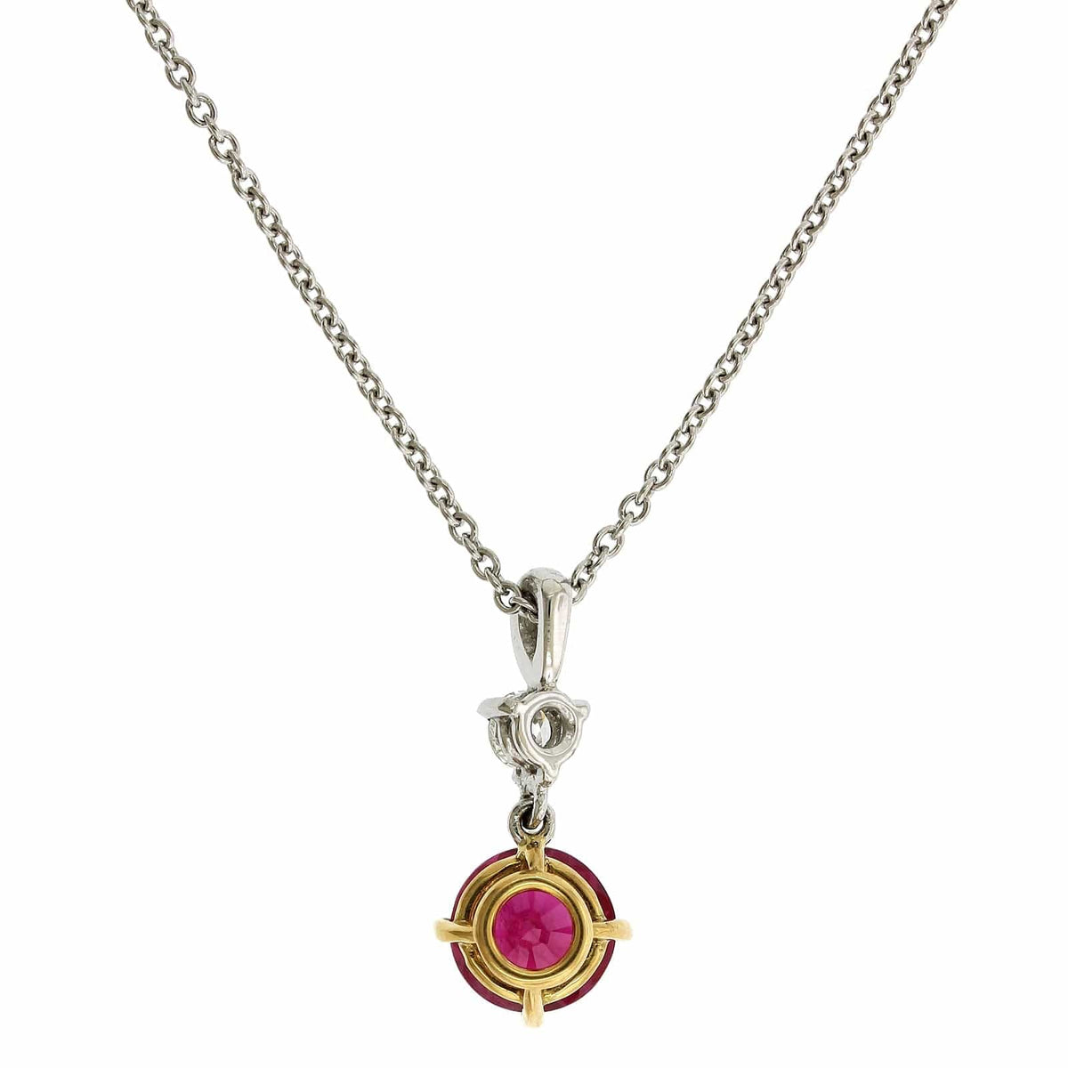 Platinum Ruby and Diamond Pendant, Long's Jewelers
