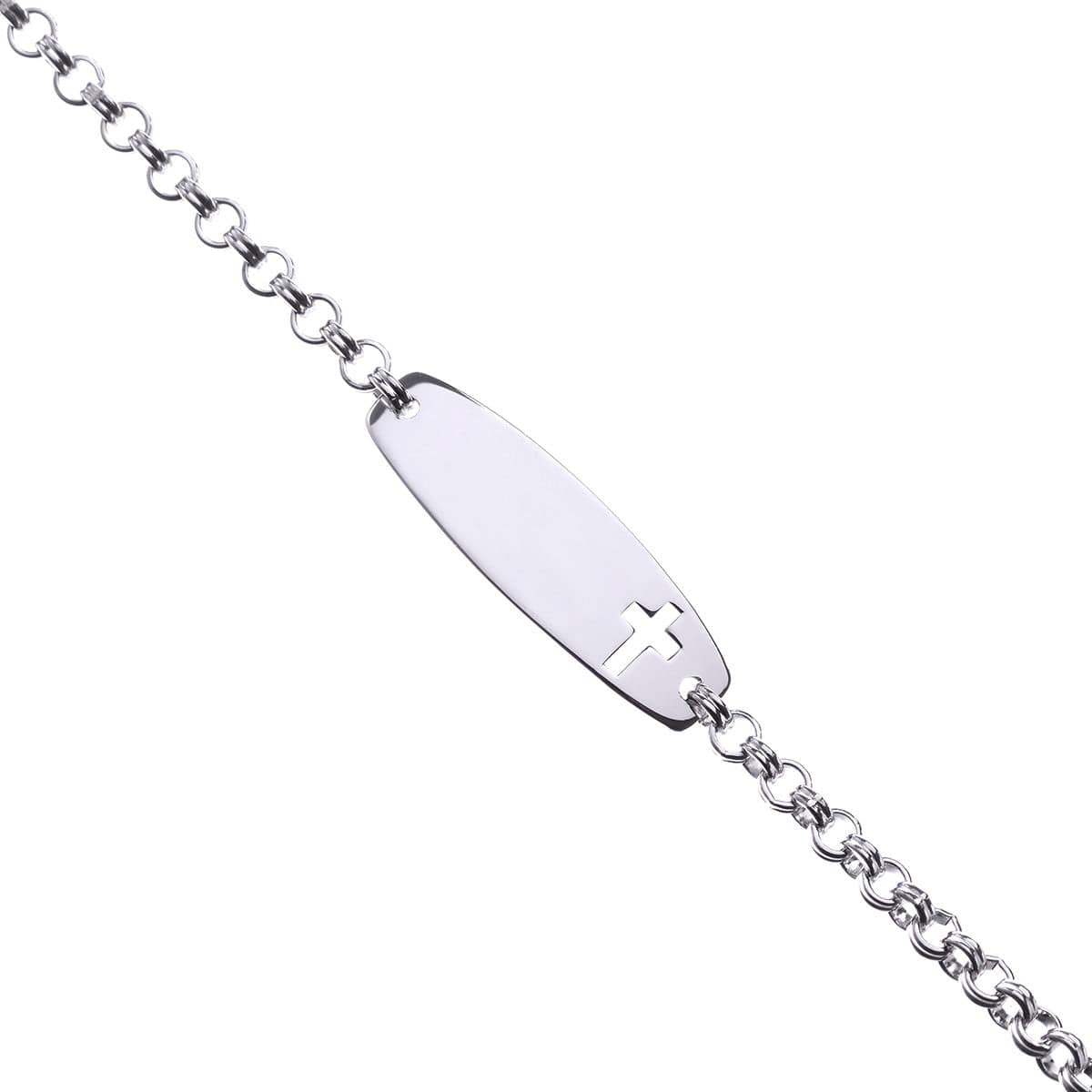 Sterling Silver Religious ID Bracelet
