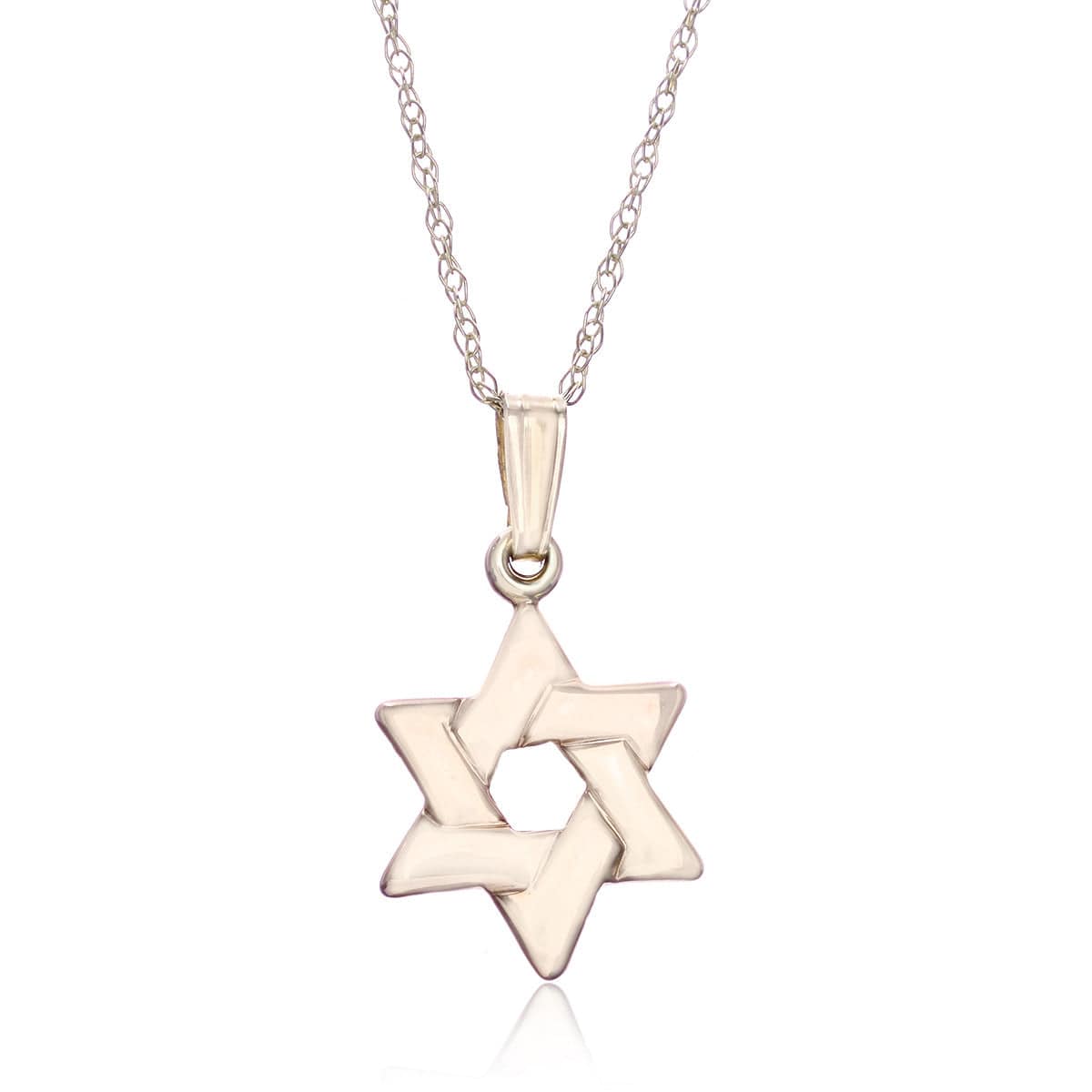 14K Yellow Gold Star of David Pendant