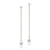 18K Yellow Gold Diamond Earrings