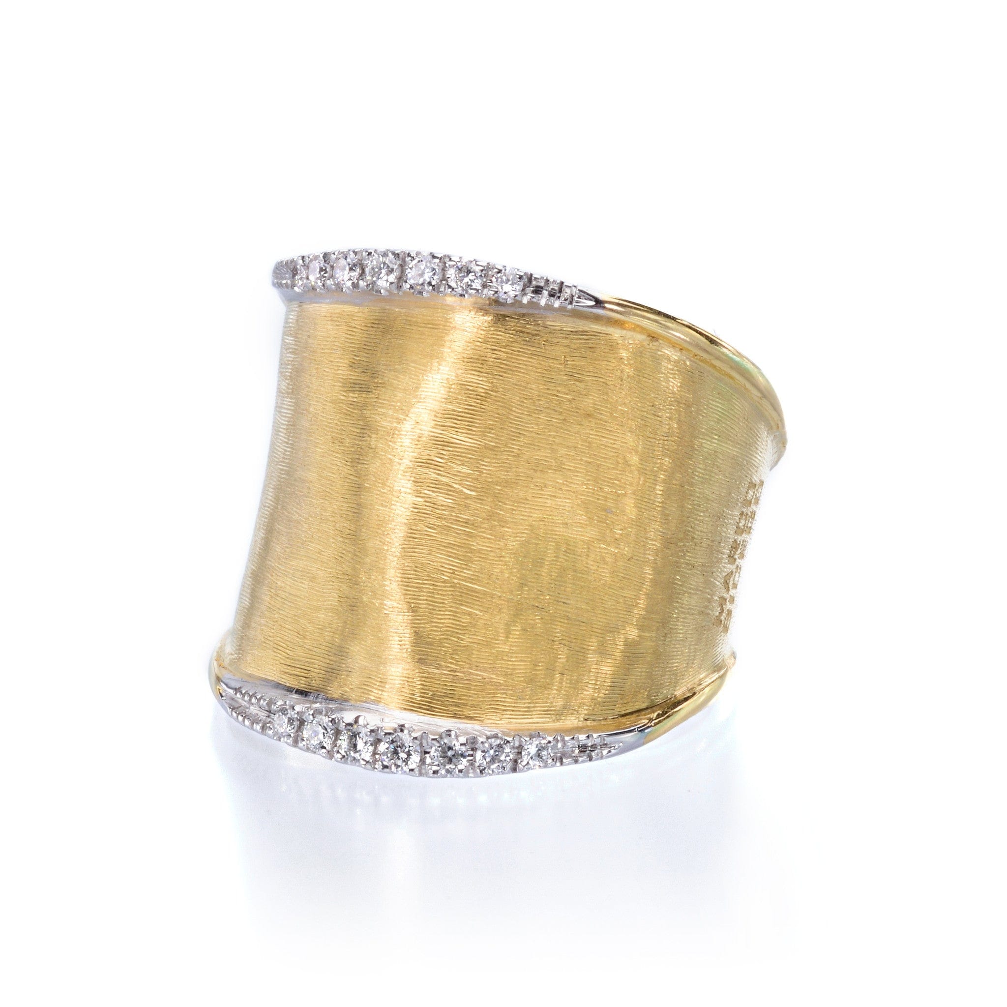 Marco Bicego Lunaria 18K Yellow Gold Ring with Diamonds