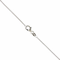 18K White Gold Sapphire Diamond Halo Pendant
