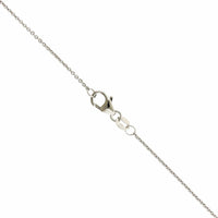 18K White Gold Oval Sapphire and Diamond Halo Necklace
