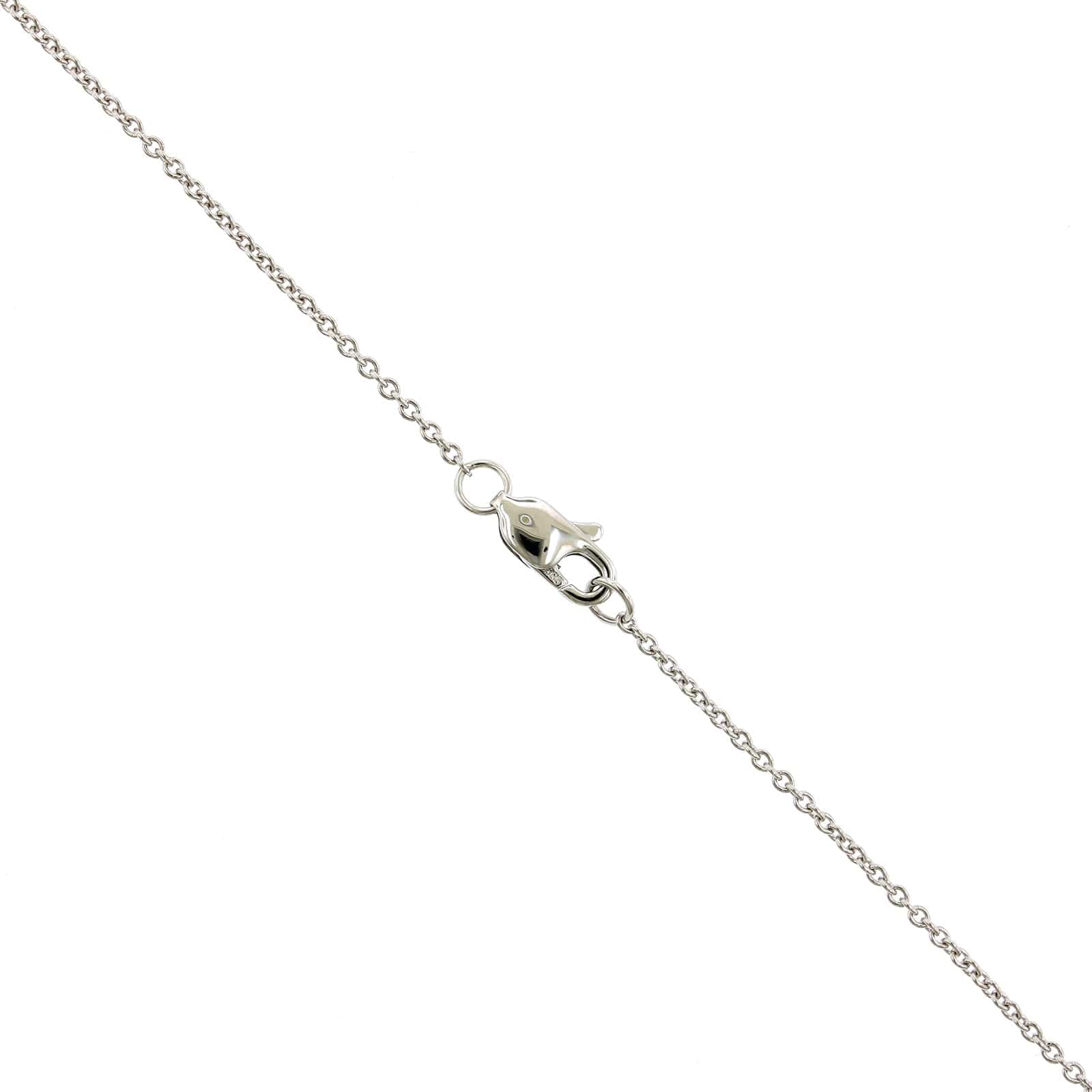 14K White Gold Rainbow Sapphire Bar Necklace, 14k white gold, Long's Jewelers