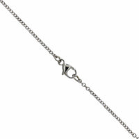 18K White Gold Sapphire Diamond Halo Necklace, 18k white gold, Long's Jewelers