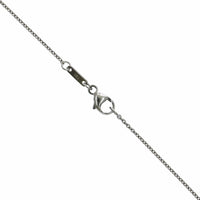18K White Gold Cushion Sapphire and Diamond Pendant