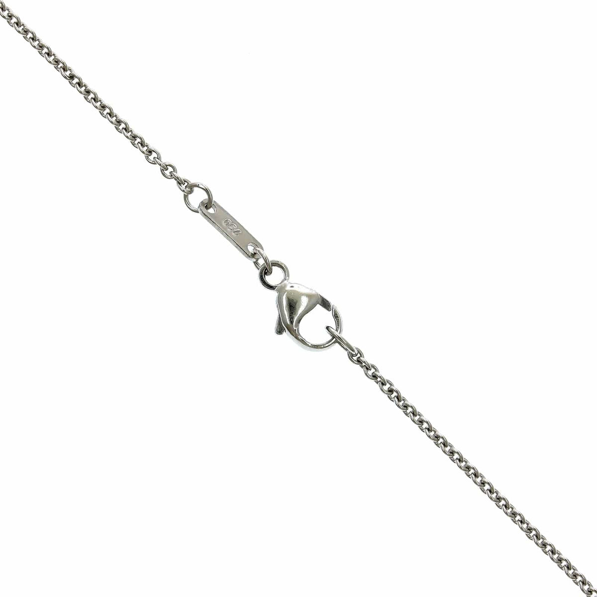 18K White Gold Sapphire Diamond Halo Pendant