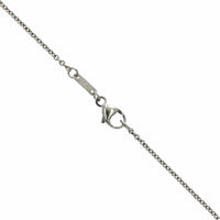 18K White Gold Sapphire Diamond Halo Pendant
