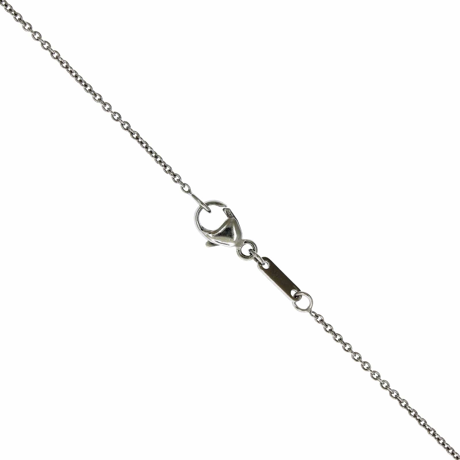Platinum Pear Shape Sapphire Diamond Pendant