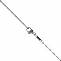 18K White Gold Oval Sapphire Diamond Halo Pendant