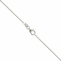 18K White Gold Oval Sapphire Diamond Halo Pendant