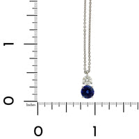 Platinum Sapphire and Diamond Pendant, Long's Jewelers