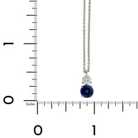 Platinum Sapphire and Diamond Pendant, Long's Jewelers