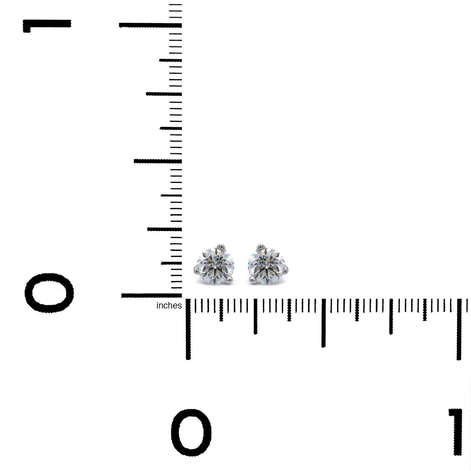14K White Gold 1/3CTW Diamond Stud Earrings