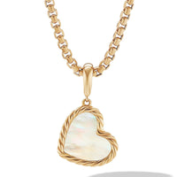 DY Elements® Heart Amulet in 18K Yellow Gold with Mother of Pearl, Yellow Gold, Long's Jewelers