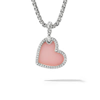 DY Elements® Heart Amulet with Pink Opal and Pavé Diamonds, Sterling Silver, Long's Jewelers