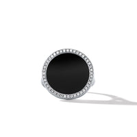 DY Elements Ring with Black Onyx and Pavé Diamonds