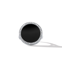 DY Elements Ring with Black Onyx and Pavé Diamonds