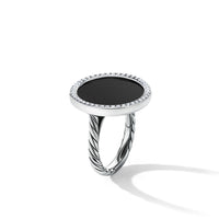DY Elements Ring with Black Onyx and Pavé Diamonds