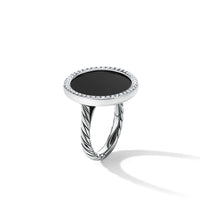 DY Elements Ring with Black Onyx and Pavé Diamonds