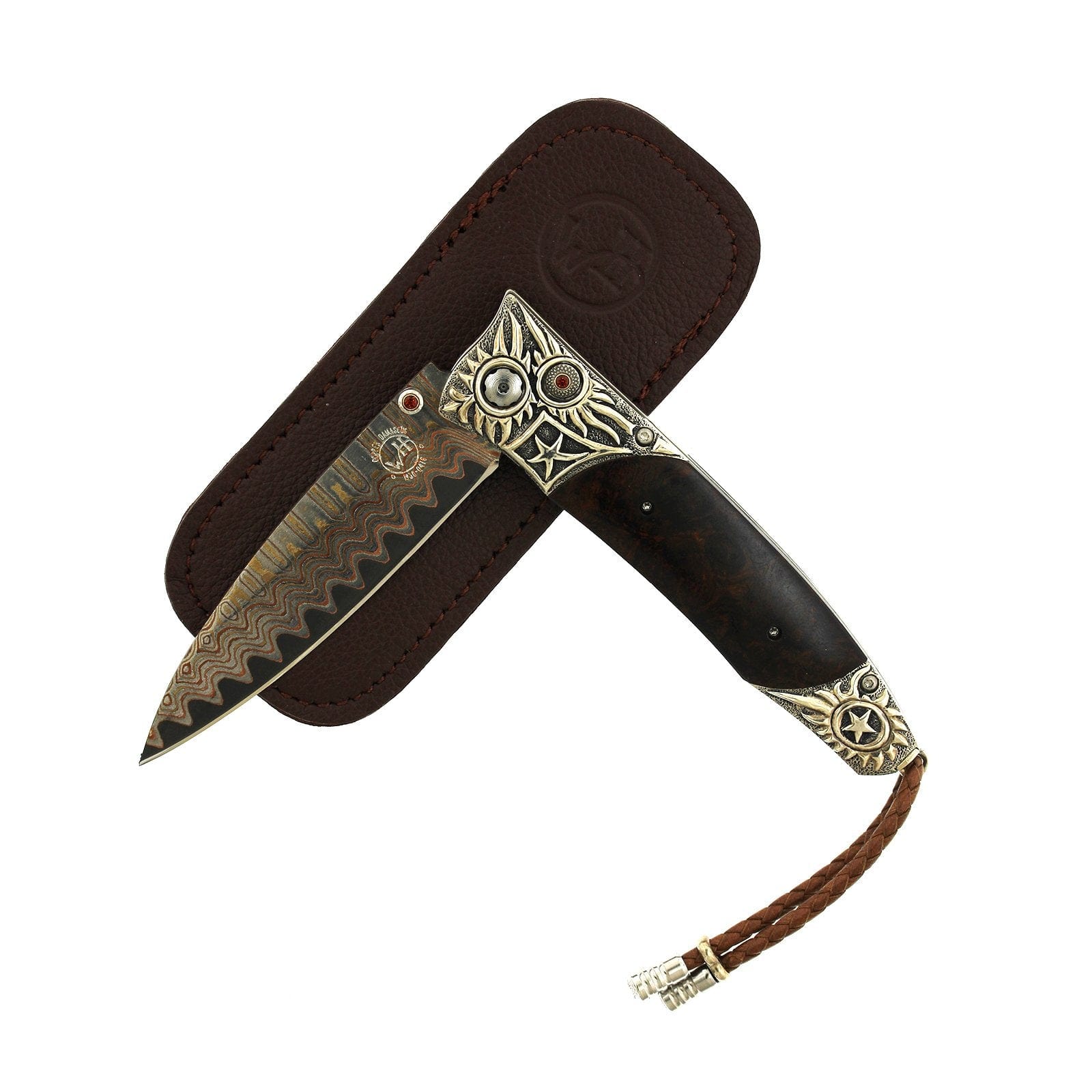 Damascus Steel and Citrine Knife, Steel, Long's Jewelers