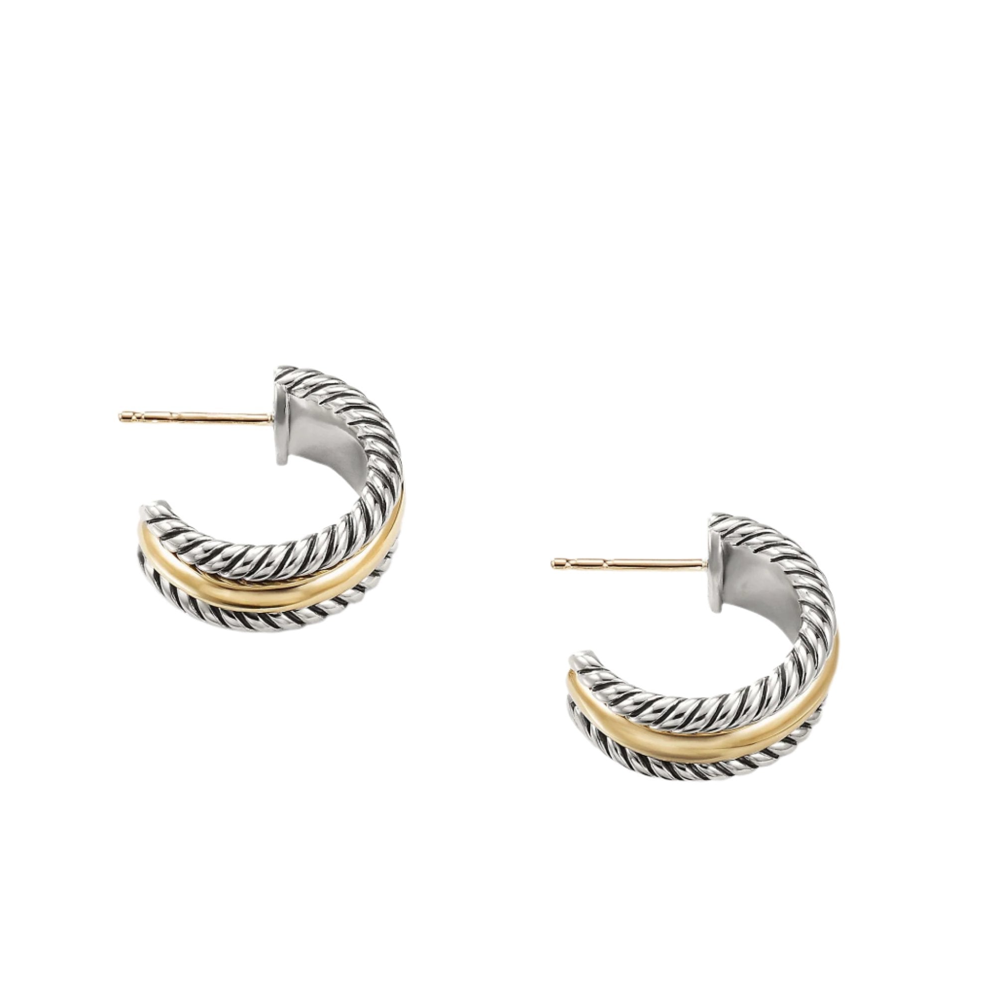 Hoop Earrings with Gold