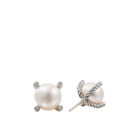 Pearl Earrings with Diamonds