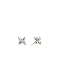 X Earrings with Diamonds