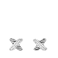 X Earrings with Diamonds
