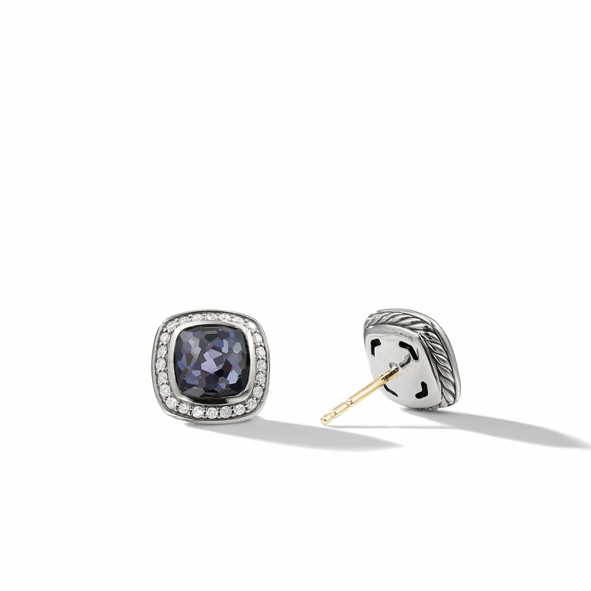Earrings with Lavender Amethyst and Diamonds