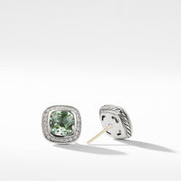 Earrings with Prasiolite and Diamonds