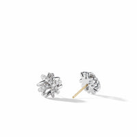 Crossover Earrings with Diamonds, 11mm