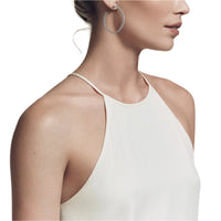 Medium Cable Hoop Earrings