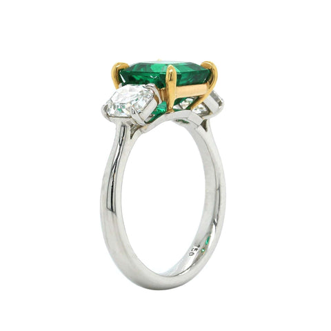 Fine Vintage Emerald and Diamond Cluster Ring 950 Platinum – Size O | KEO  Jewellers