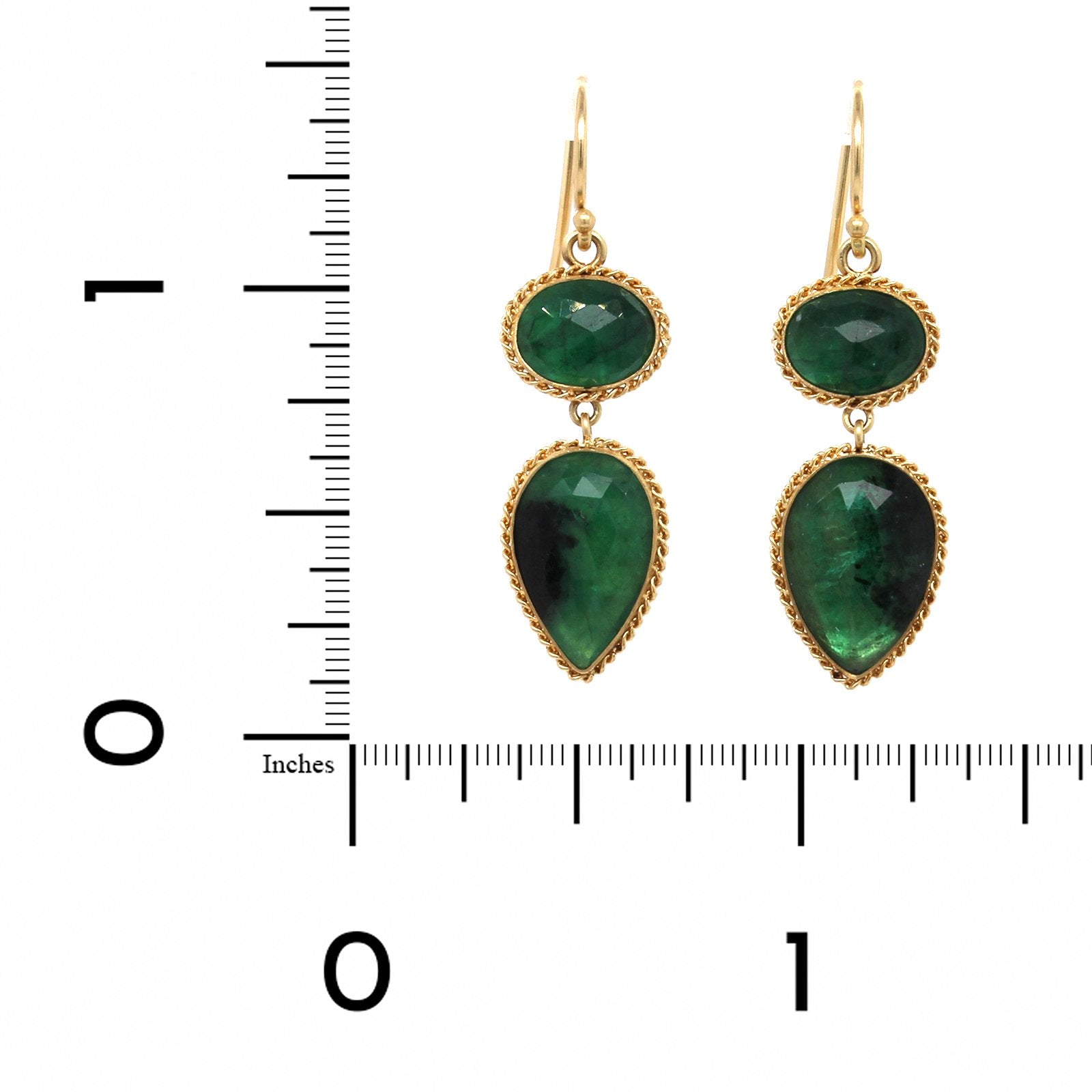 Amali 18K Yellow Gold Emerald Drop Earrings