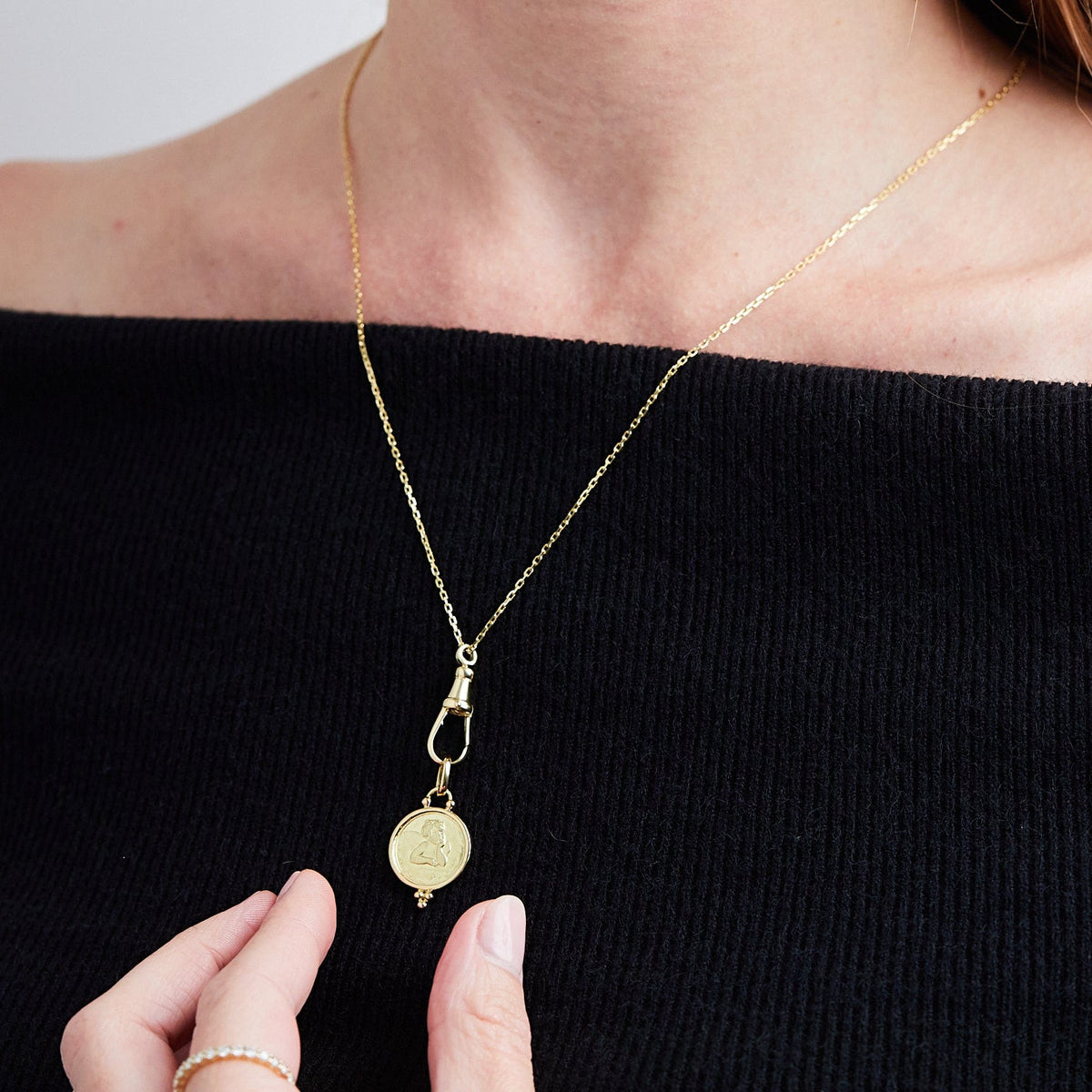Temple St. Clair 18K Yellow Gold Angel Pendant