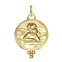 18K Yellow Gold Angel Pendant