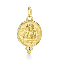 18K Yellow Gold Angel Pendant