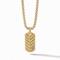 Pavé Diamonds Tag in 18K Yellow Gold