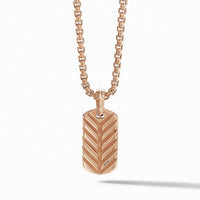 Pavé Pink Sapphire Tag in 18K Rose Gold