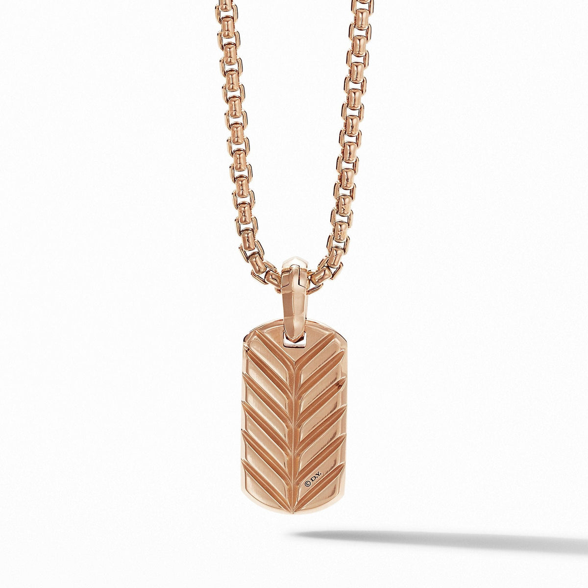 Pavé Pink Sapphire Tag in 18K Rose Gold