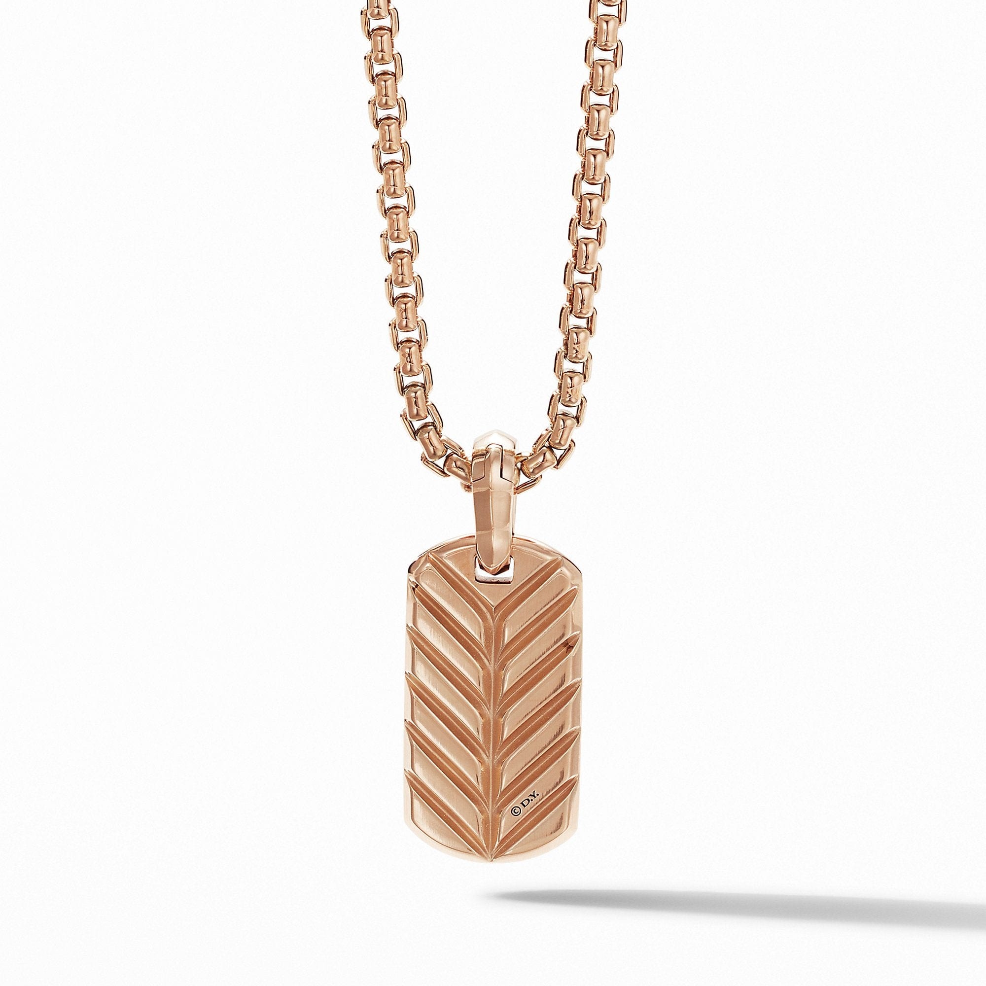 Pavé Pink Sapphire Tag in 18K Rose Gold