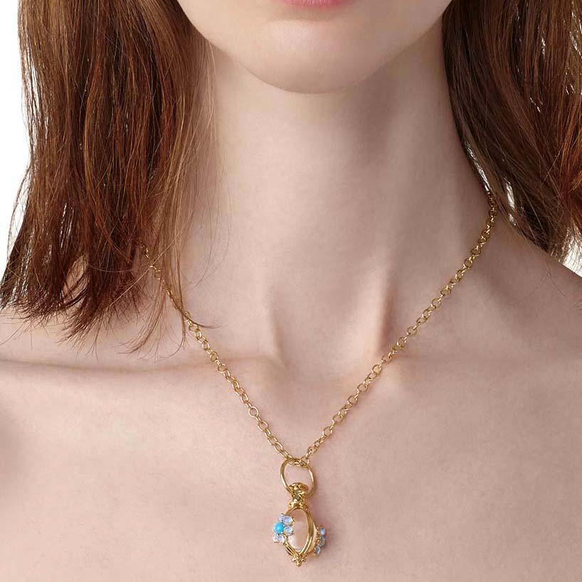 Temple St. Clair 18k Yellow Gold Rock Chrystal Stella Amulet