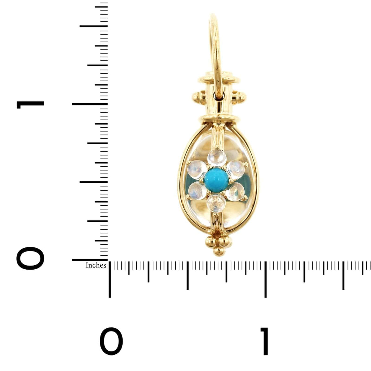 Temple St. Clair 18k Yellow Gold Rock Chrystal Stella Amulet