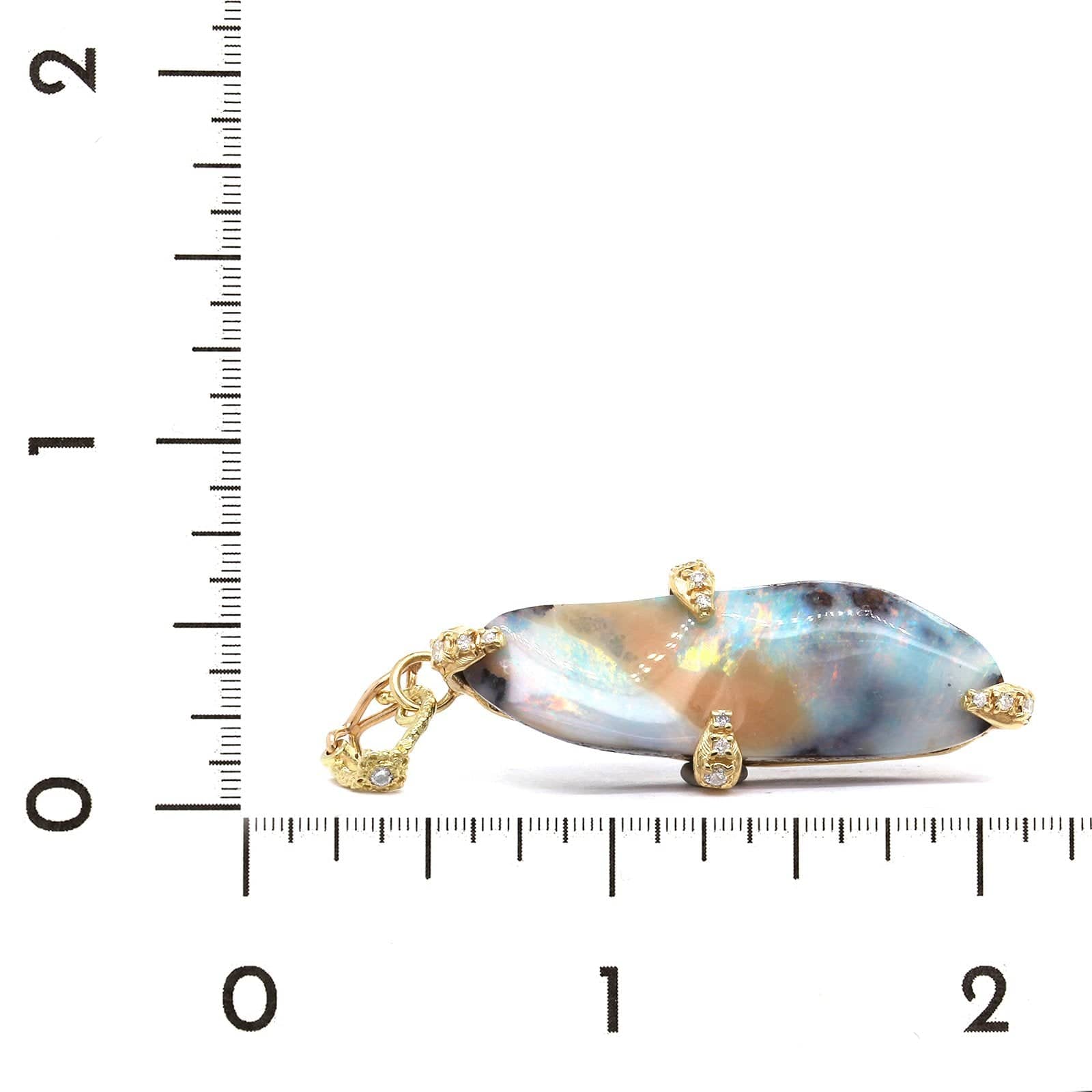 Armenta 18K Yellow Gold Diamond Opal Pendant